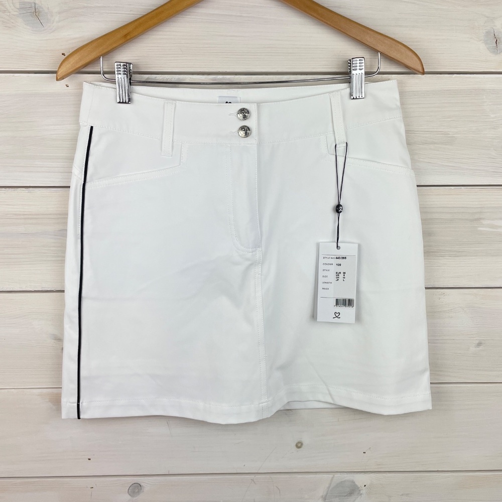 Daily Sports GLAM Golf Skort White w/ Pinstripe - NWT